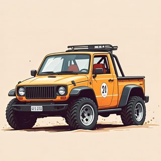 yellow rally truck