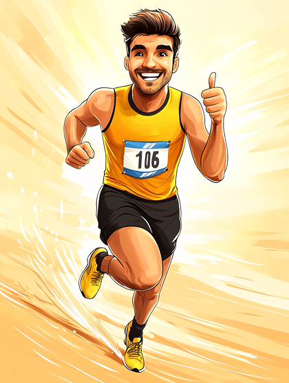 Runner Celebrating Victory