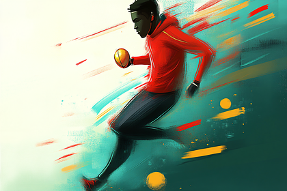 Running Basketball Player