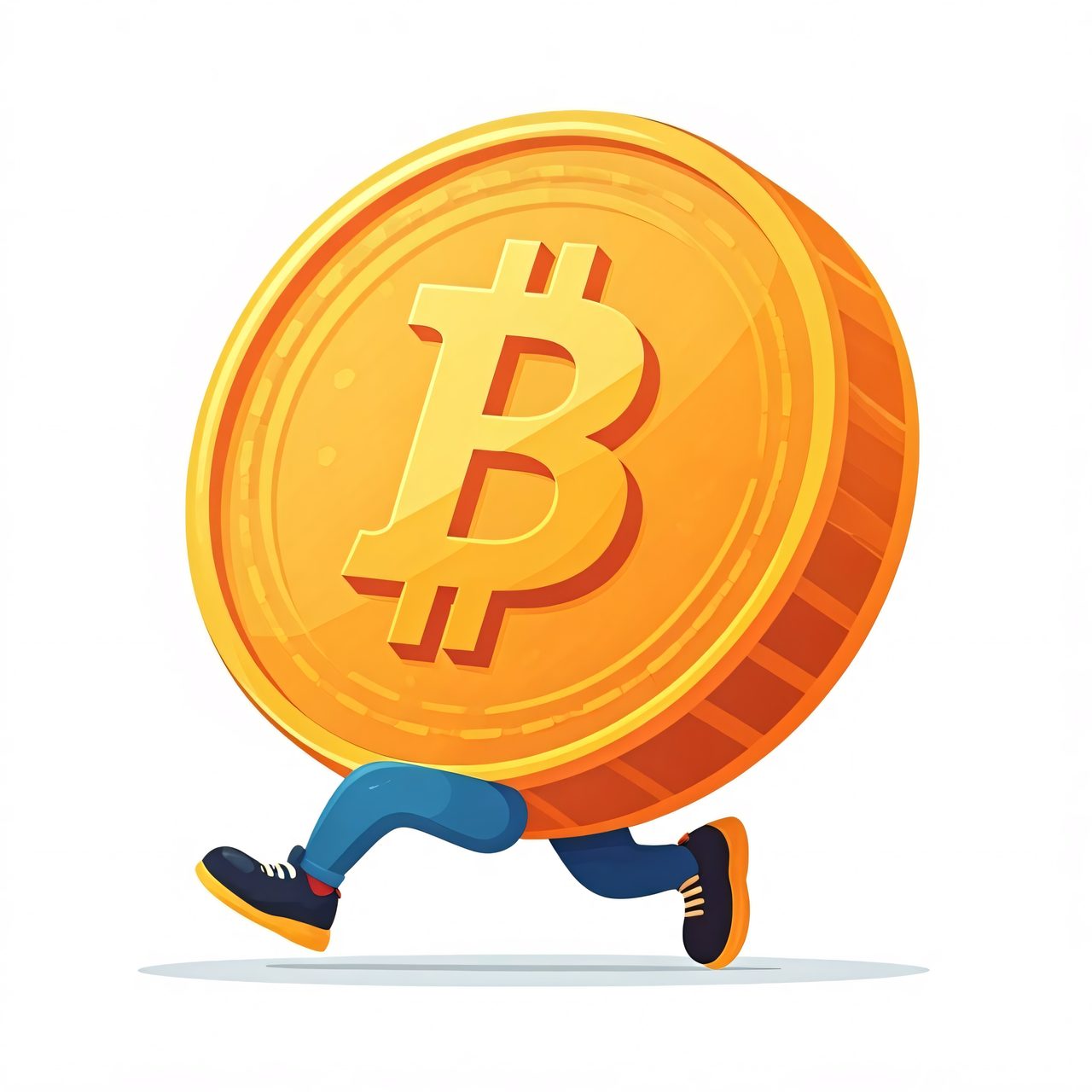 Running Bitcoin Currency Character