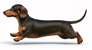running dachshund dog