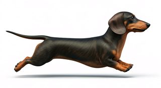 running dachshund