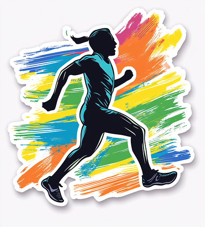 Running Female Athlete Silhouette