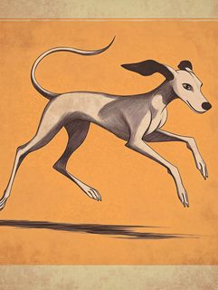 Running Greyhound Illustration