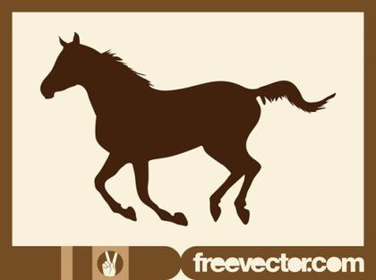 Running Horse Free Vector
