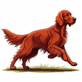 running-irish-setter