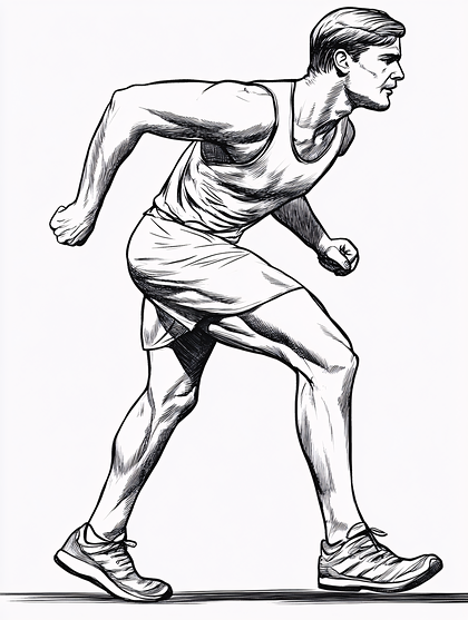 Running Male Athlete