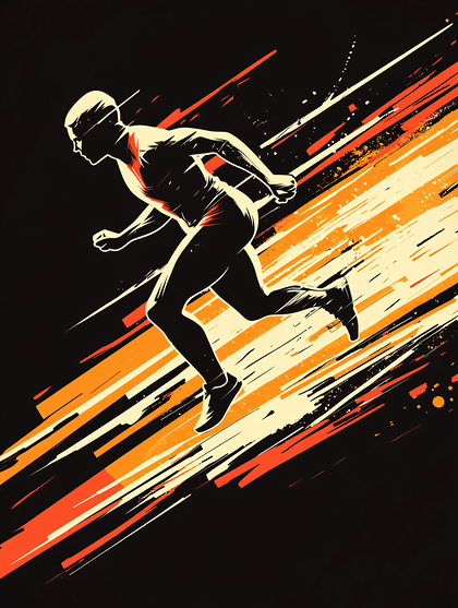 Running Silhouette Graphic