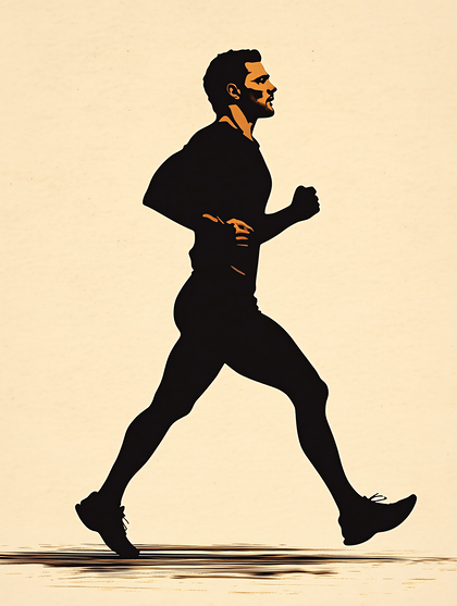 Running Silhouette Illustration