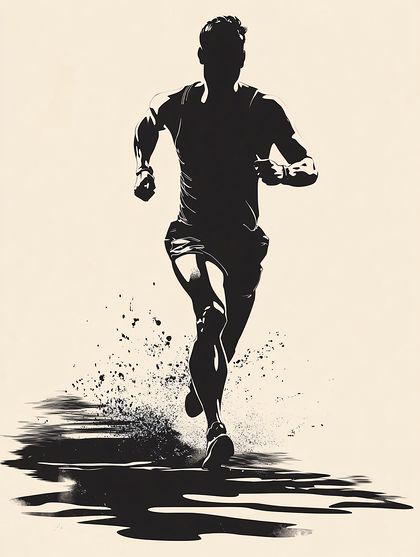 Running Silhouette Illustration
