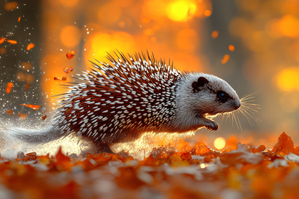 Running Through Autumn Leaves