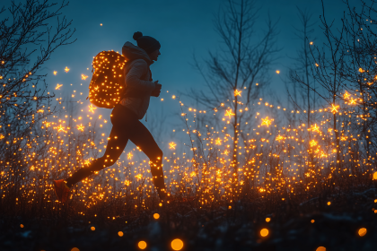 Running with Starry Backpack