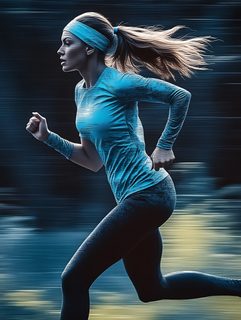 Running Woman In Motion