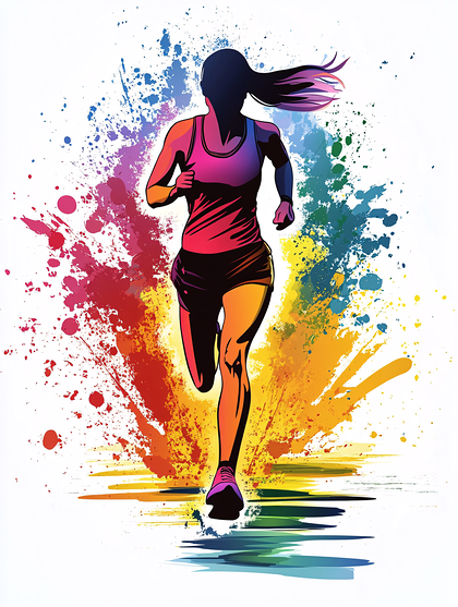 Running Woman Silhouette