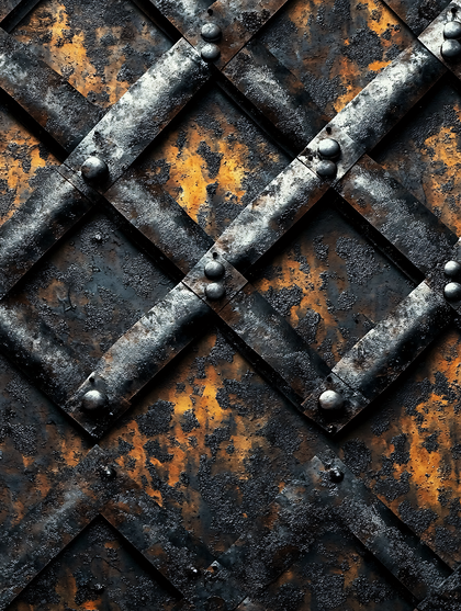 Rusted Metal Grid Texture