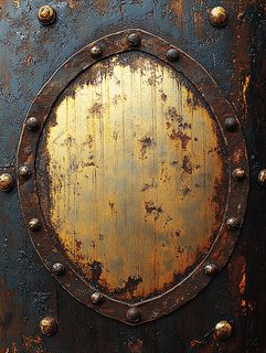 Rusted Metal Oval