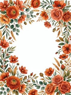 autumn flower border