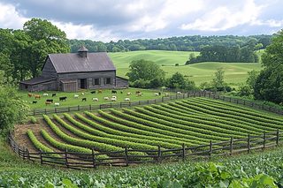 Rustic Barn and Farm Landscape