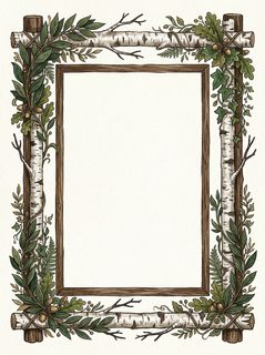 rustic birch frame