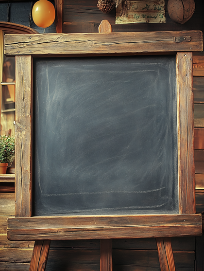 Rustic Blackboard Display