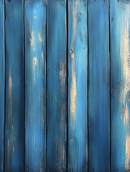 Rustic Blue Wooden Planks