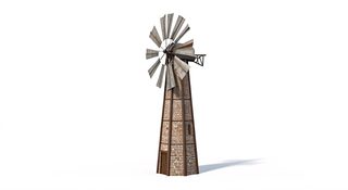 rustic farm windmill
