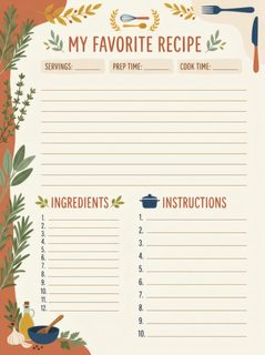recipe card template
