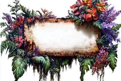 Rustic Floral Sign