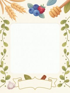 gourmet recipe border
