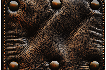 Rustic Leather Texture With Buttons