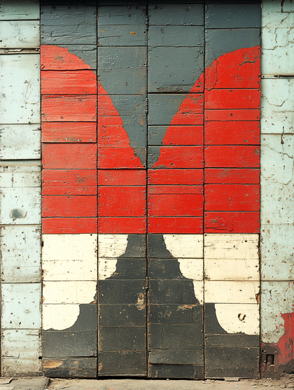 Rustic Painted M