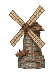 rustic stone windmill