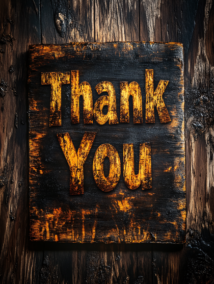 Rustic Thank You Sign