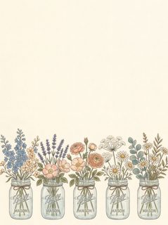 wildflower mason jars