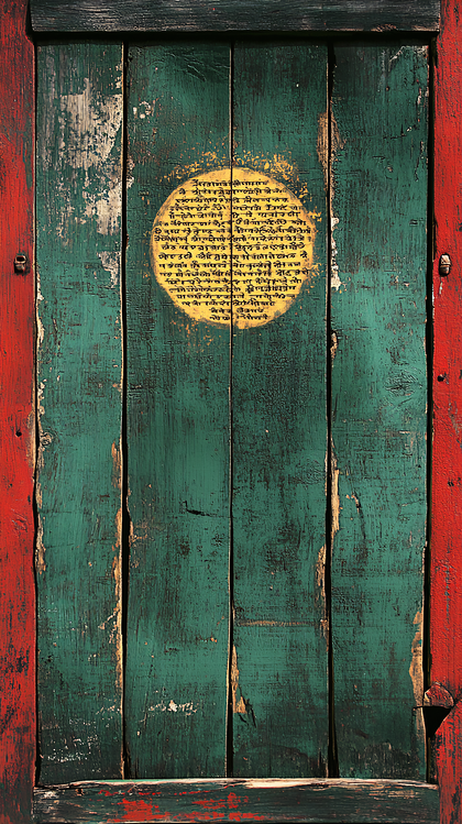 Rustic Wooden Panel With Inscription