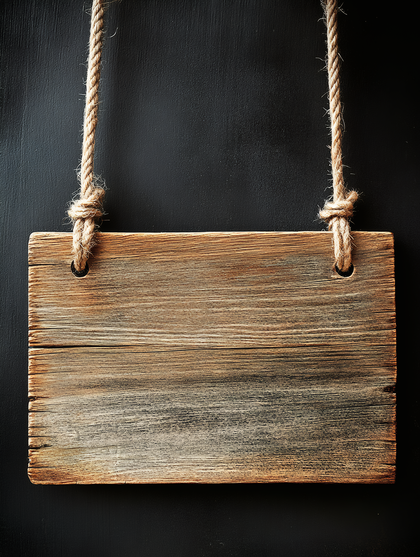 Rustic Wooden Sign Hanging
