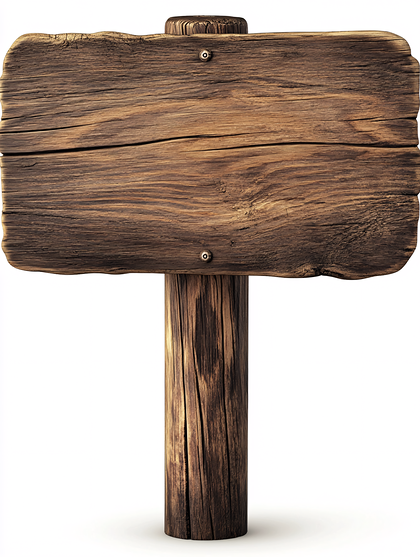 Rustic Wooden Sign Post
