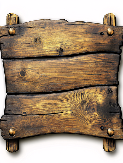 Rustic Wooden Signboard