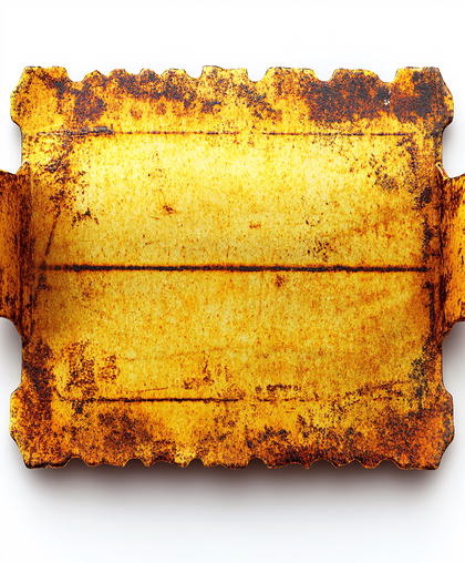 Rusty Gold Metal Plate