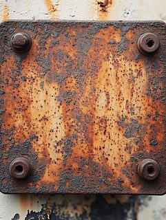 Rusty Metal Plate With Bolts
