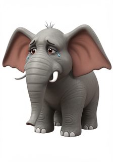 crying cartoon elephant