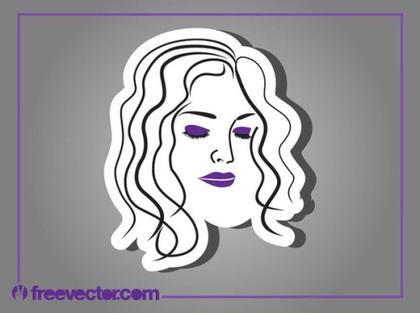 Sad Face Sticker Free Vector
