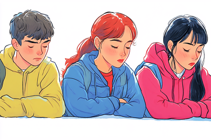 Sad Students In Hoodies
