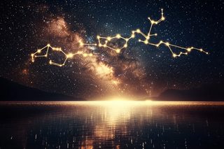 Sagittarius Constellation Over Water