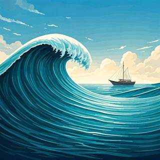 sailboat ocean wave