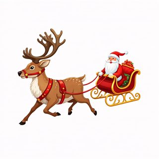 santa-sleigh-reindeer