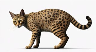 savannah cat standing