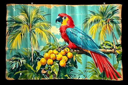 Scarlet Macaw on a Branch