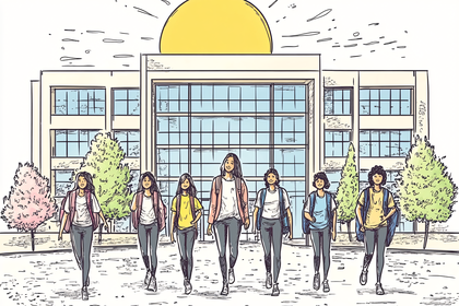 School Days: A Group of Students