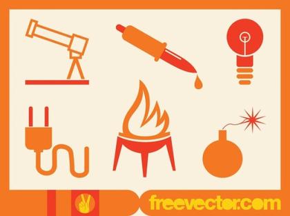 Science Icons Free Vector